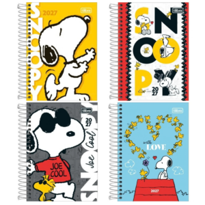 Agenda Espiral Diária 12,9x18,7 cm Snoopy 2027 - Tilibra