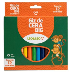 Giz de Cera Big 12 Unidades - Leo&Leo