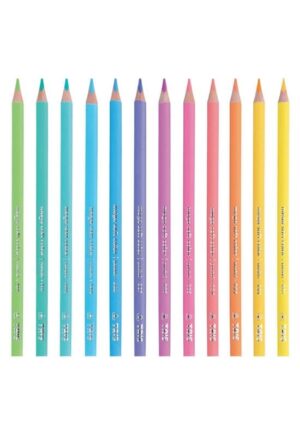 Lápis de Cor Mega Soft Color – Tons Pastel – 12 Cores – Tris