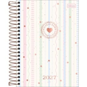 Agenda Espiral Diária 12,9x18,7 cm Soho 2027 - Tilibra