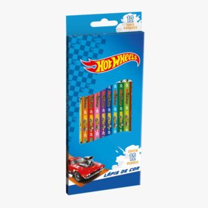 Lápis de Cor Hot Wheels – 12 Cores – Tris