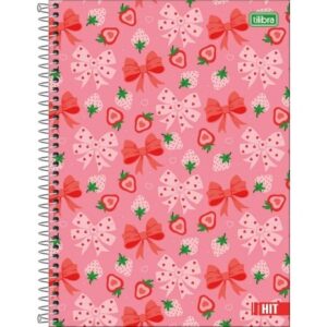 Caderno Espiral Capa Dura Universitário 10 Matérias Hit Feminino 160 Folhas - Tilibra
