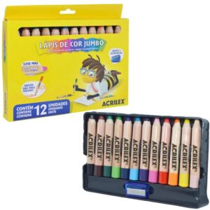 Lápis De Cor Jumbo 12 Cores - Acrilex