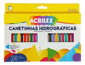 Caneta Hidrográfica 24 cores- Acrilex