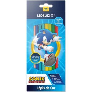Lápis de Cor Sonic 12 Cores - Leo&Leo