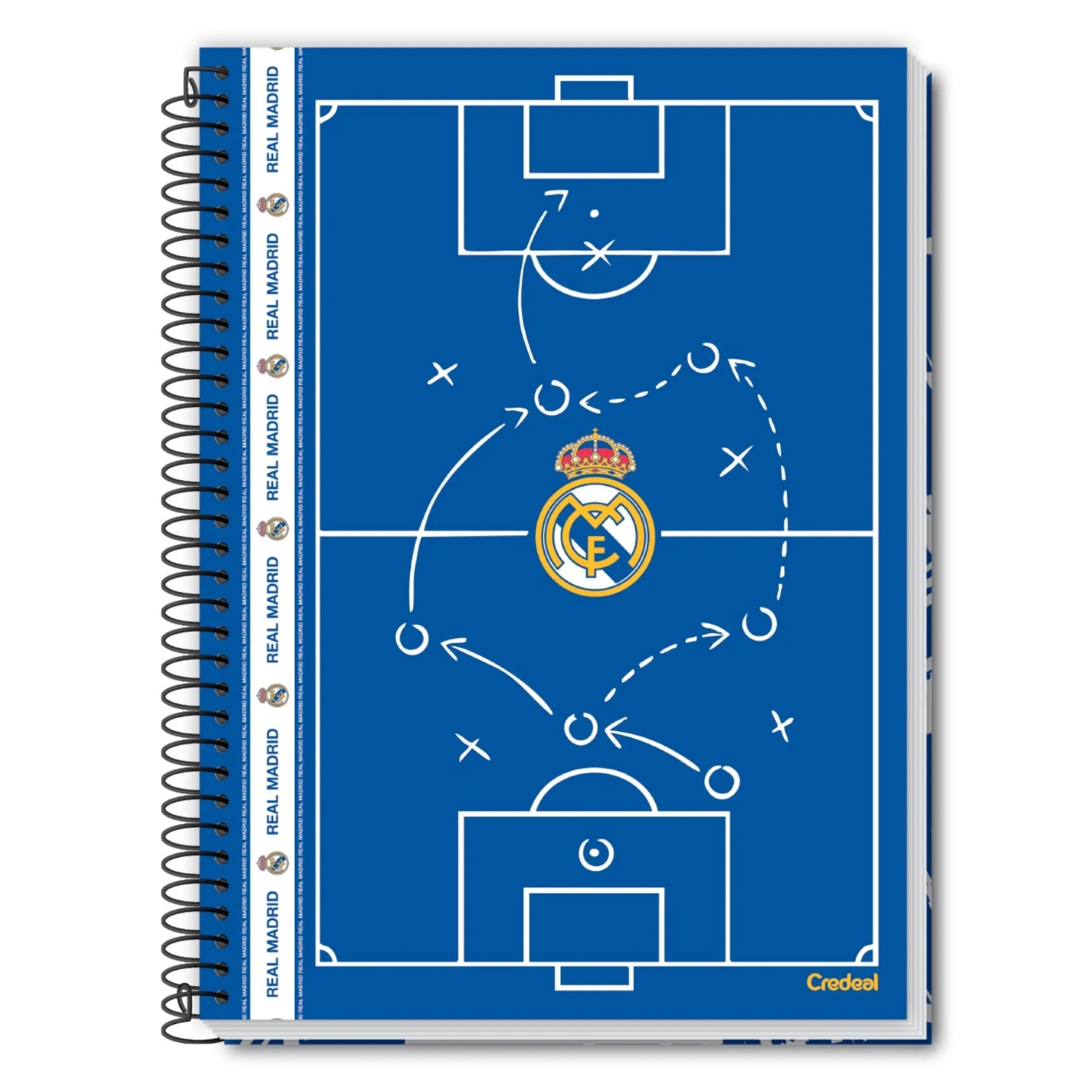 Caderno Universitário Real Madrid 10 Matérias 160 Folhas- Credeal - Imagem 3