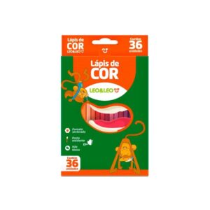 Lápis de Cor Sextavado 36 Cores- Leo&Leo