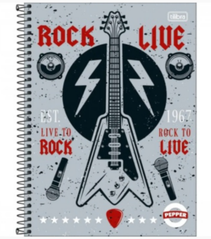Caderno Espiral Capa Dura Universitário 1 Matéria Pepper Masculino 80 Folhas - Tilibra