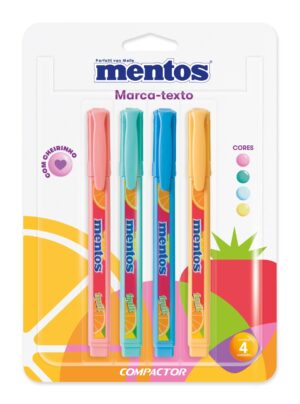 Marca Texto Mentos Com Cheirinho C/4 cores – Compactor